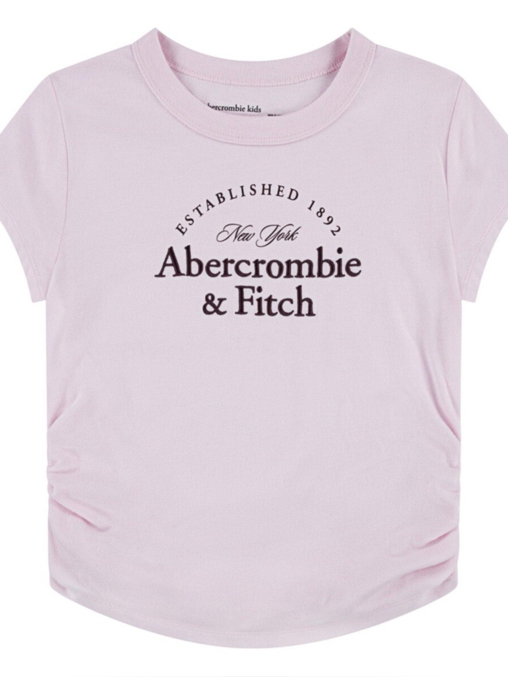 abercrombie kids Heritage Ruched Pink T-Shirt